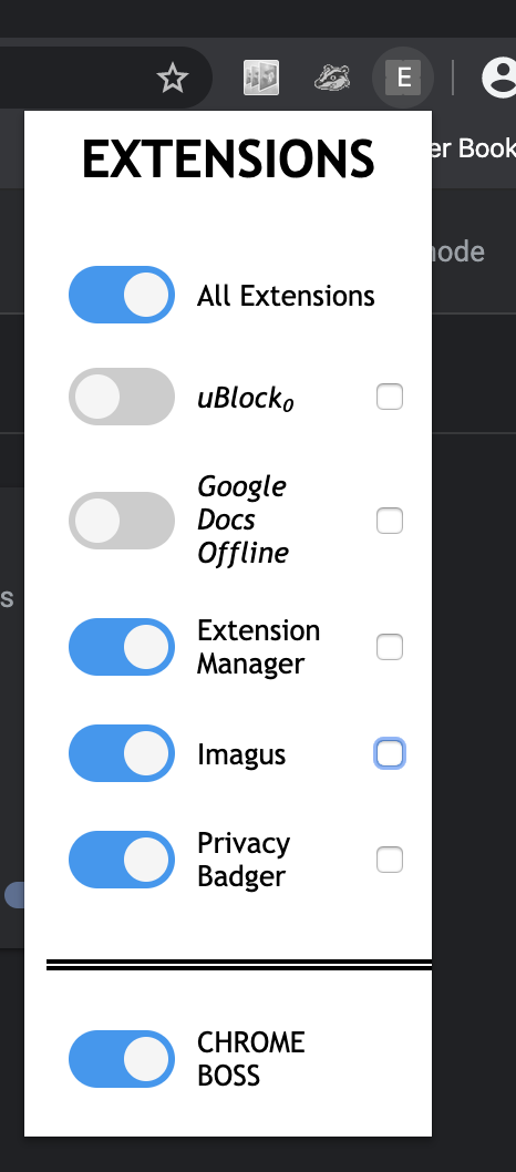 chrome extension manager